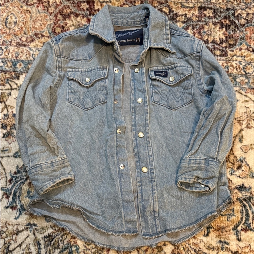 Wrangler Light Blue Denim Western Shirt Jacket